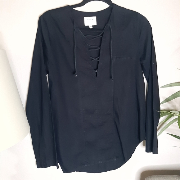 McGuire Penelope Lace-Up Long Sleeve Top XS. ☆ - Picture 5 of 7